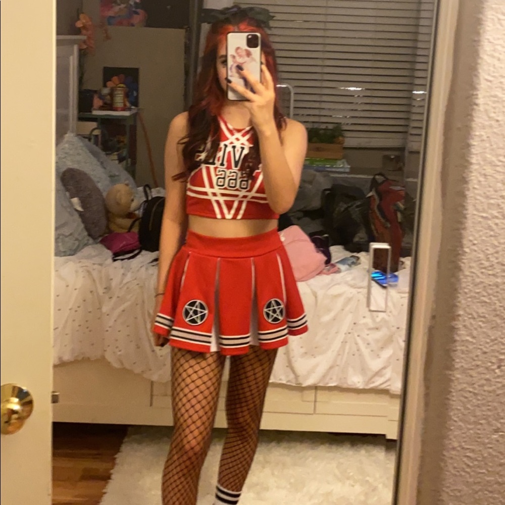 satans cheerleader costume from dolls kill